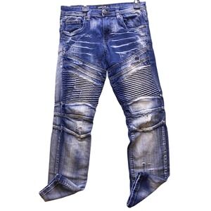 ARKETYPE 16 Jeans Mens 29x29‎ Moto Biker Distressed Slim Fit Y2K Grunge